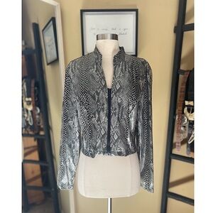 VINTAGE BANJO Vinyl snakeskin jacket sz L